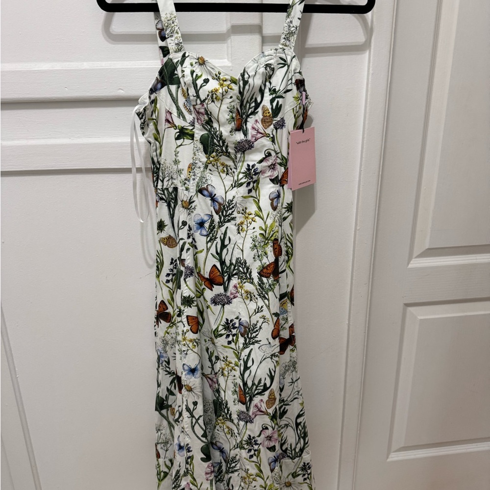 Avec Les Filles Multicolored Ruched Maxi Sundress